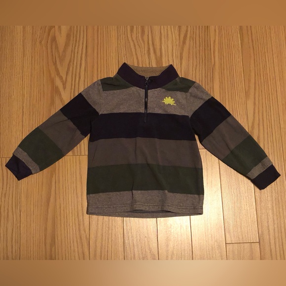 Carter's Other - Carter's Striped Fleece Half Zip Sweater